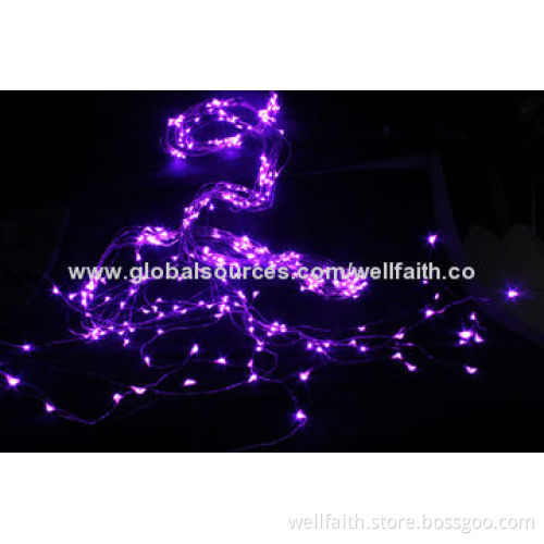Solar LED string light, waterproof with flower decoration